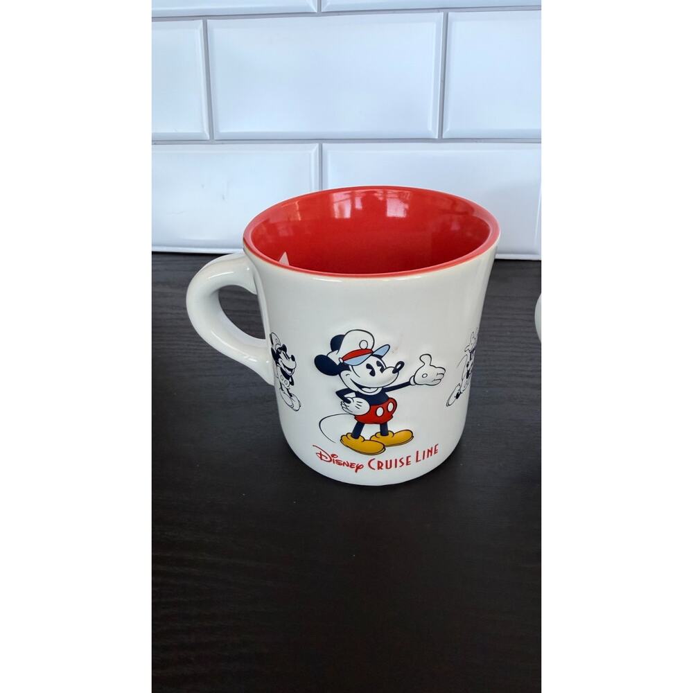 Disney Cruise Line 8oz Diner Mug Set - Mickey, Minnie, & Chip ‘n Dale NEW - Picture 6 of 10